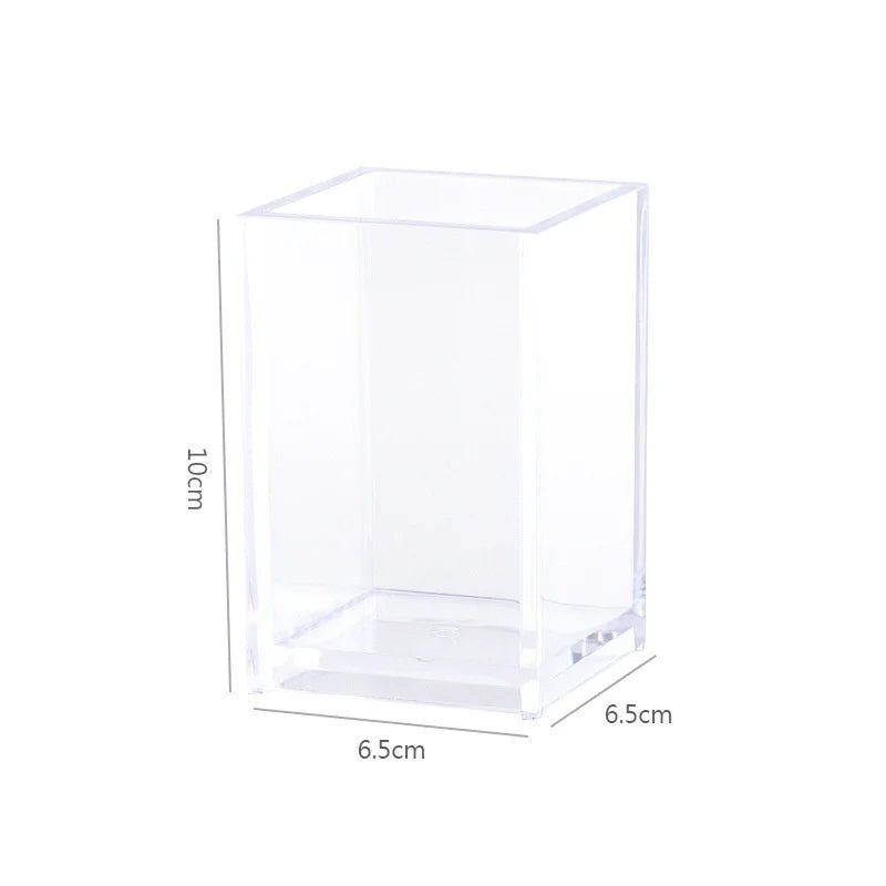 Clear Acrylic Desktop Organizer for Makeup Brushes and Pens - The Reset Cart