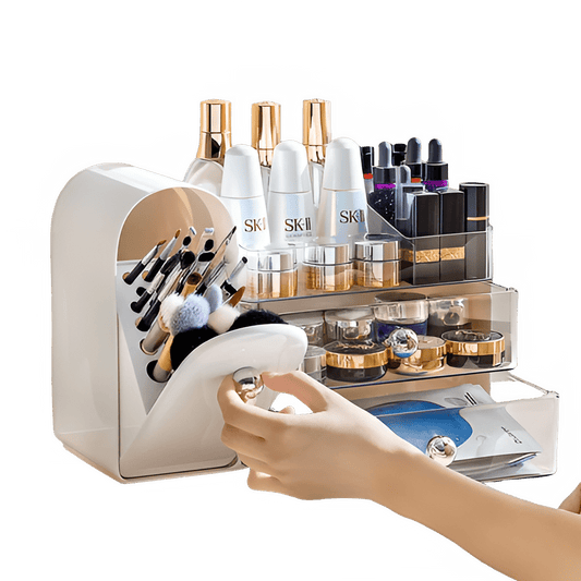 Large Capacity Plastic Desktop Makeup Organizer and Storage Drawer - The Reset Cart