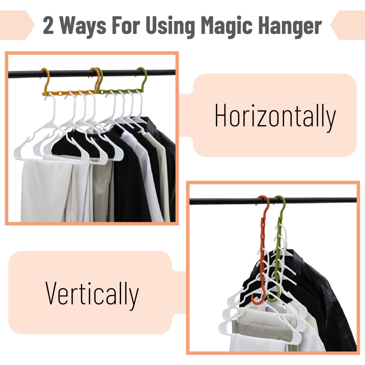 Mr. Pen - Space Saving Hangers, Black, 8 Pack, Clothes Organizers - Karalynne’s