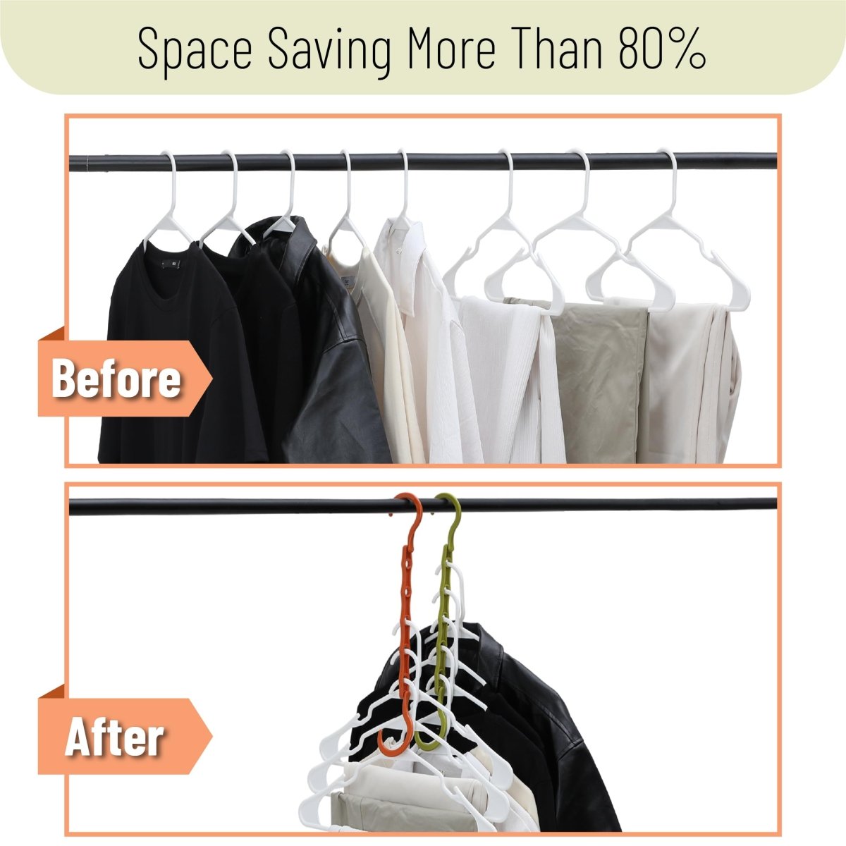 Mr. Pen - Space Saving Hangers, Black, 8 Pack, Clothes Organizers - Karalynne’s