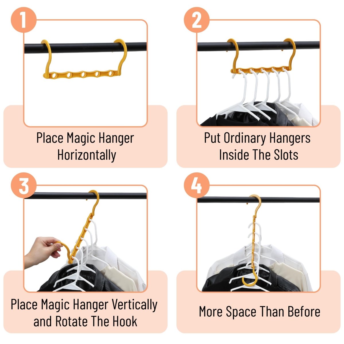 Mr. Pen - Space Saving Hangers, Black, 8 Pack, Clothes Organizers - Karalynne’s