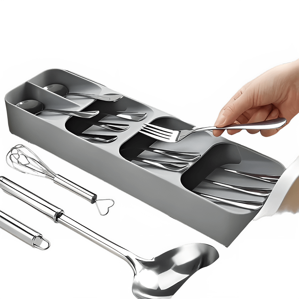 Angled Cutlery Organizer Tray for Kitchen Drawers - The Reset Cart
