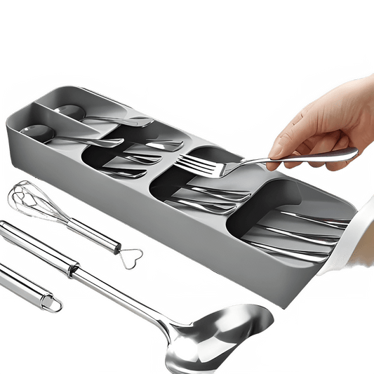 Angled Cutlery Organizer Tray for Kitchen Drawers - The Reset Cart