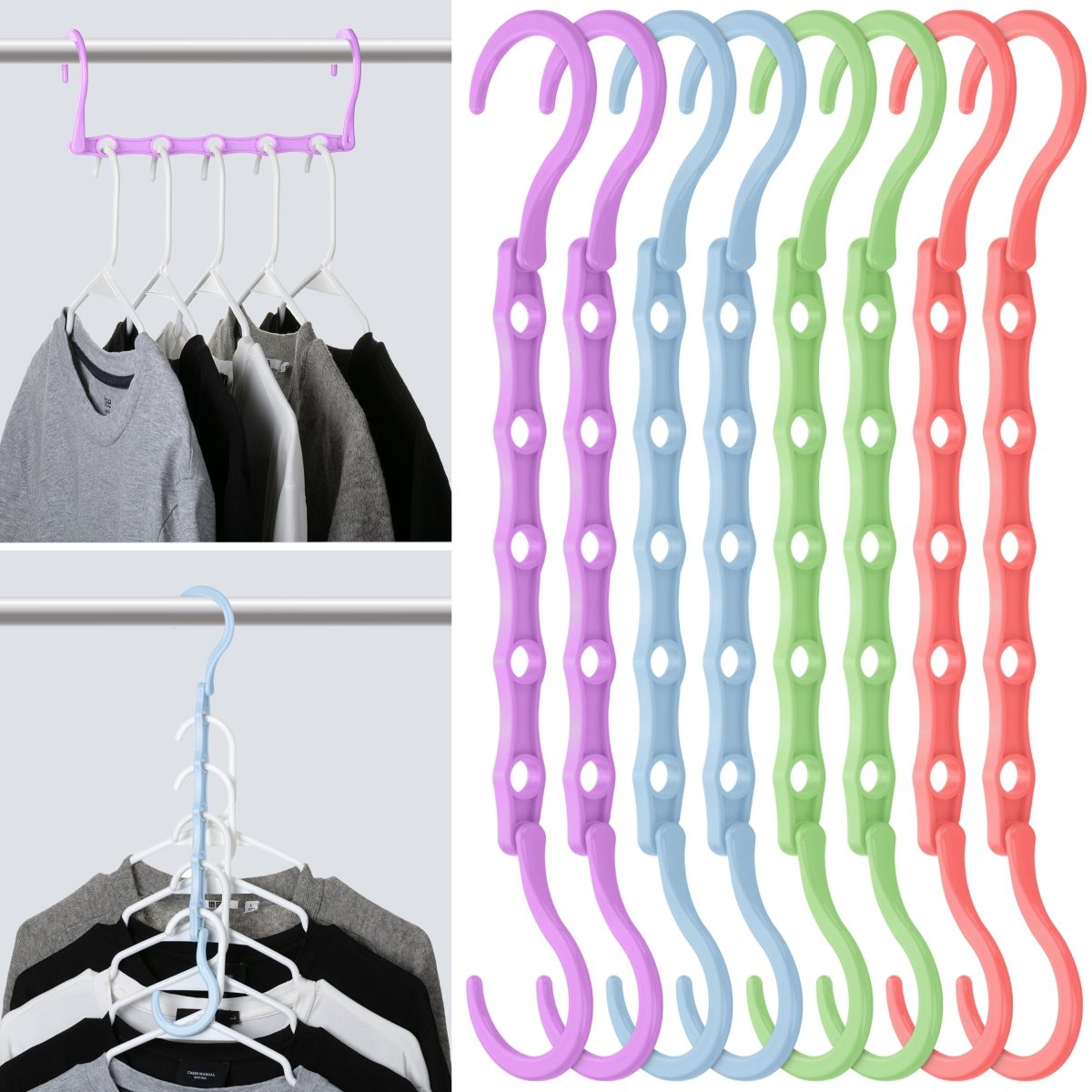 Mr. Pen - Space Saving Hangers, Black, 8 Pack, Clothes Organizers - Karalynne’s