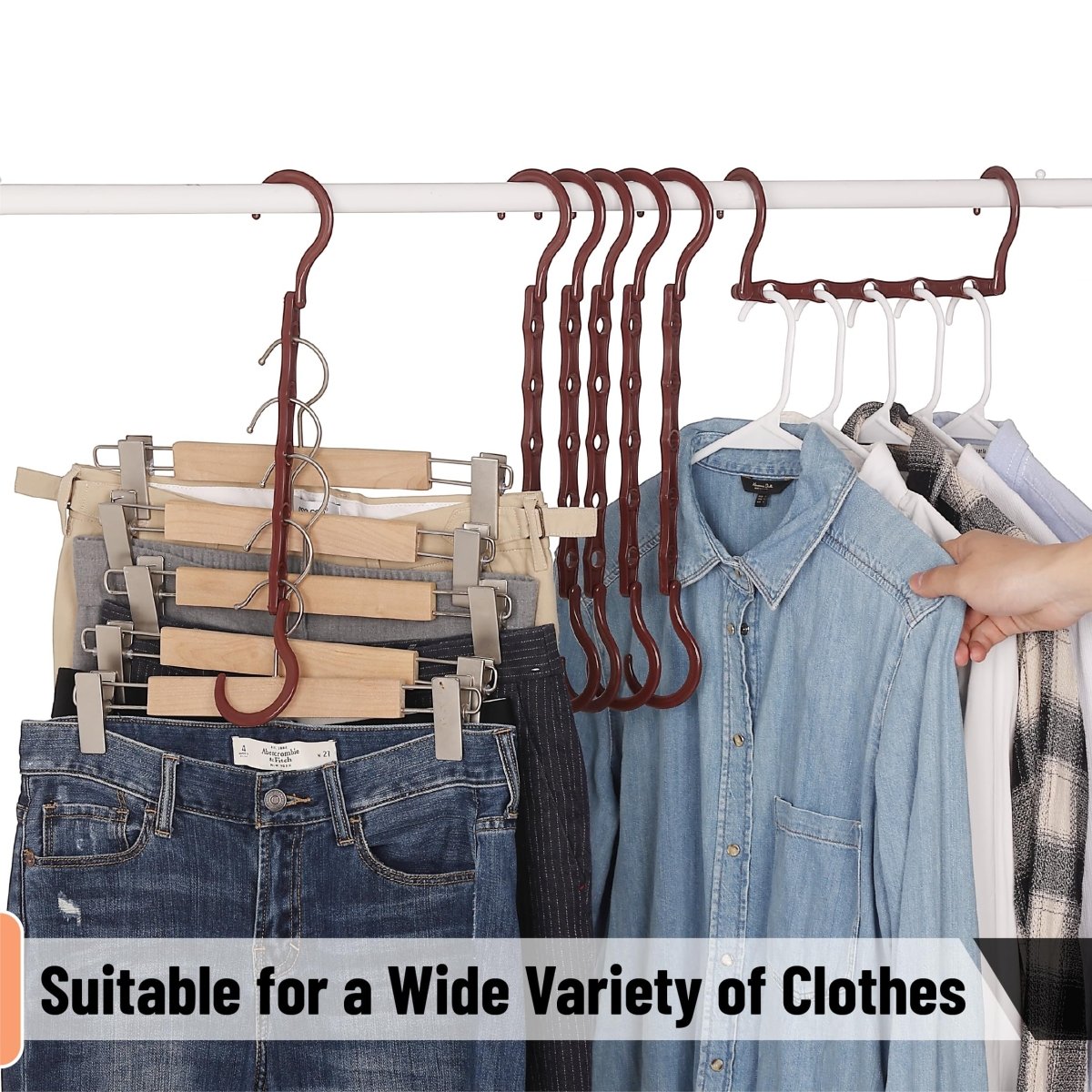 Mr. Pen - Space Saving Hangers, Black, 8 Pack, Clothes Organizers - Karalynne’s