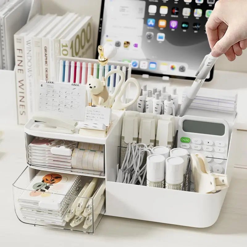Divided Drawer Desktop Organizer for Stationery and Office Supplies - The Reset Cart