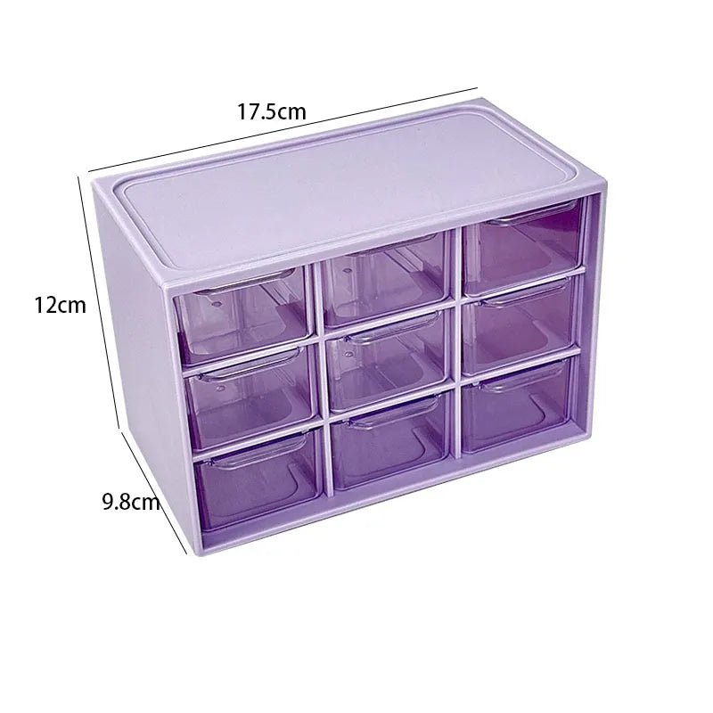 Multi - Grid Desktop Drawer Organizer for Jewelry and Cosmetics - The Reset Cart