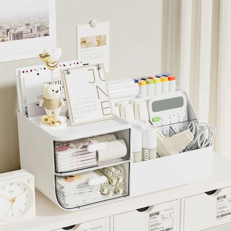Divided Drawer Desktop Organizer for Stationery and Office Supplies - The Reset Cart