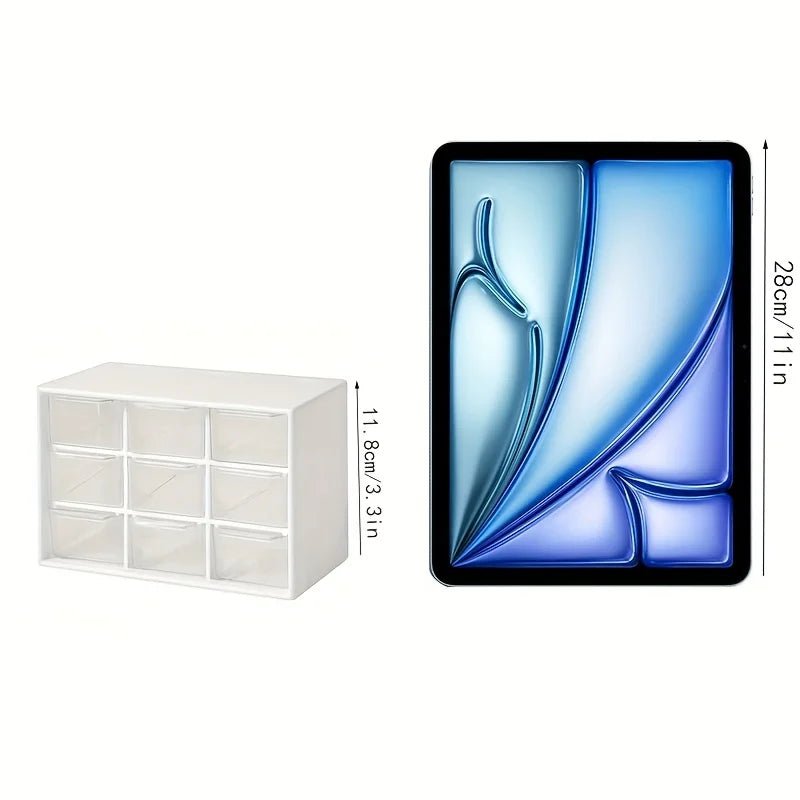 Multi - Grid Desktop Drawer Organizer for Jewelry and Cosmetics - The Reset Cart