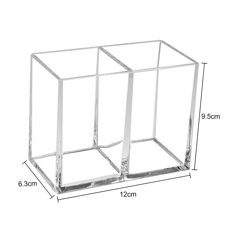 Clear Acrylic Desktop Organizer for Makeup Brushes and Pens - The Reset Cart