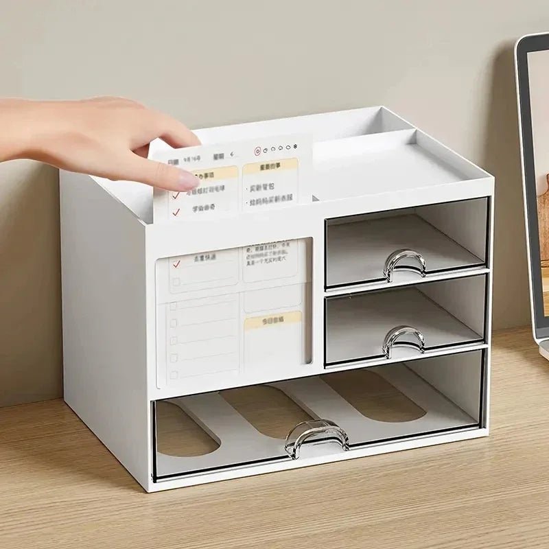 Desktop Drawer Organizer with Partitioned Stationery Storage - The Reset Cart