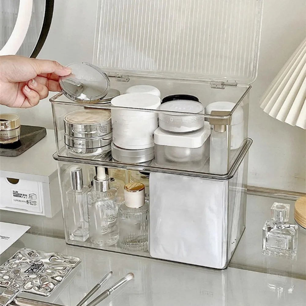Transparent PET Desktop Storage Drawer Organizer Box - The Reset Cart