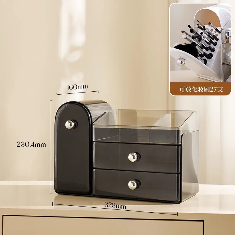 Large Capacity Plastic Desktop Makeup Organizer and Storage Drawer - The Reset Cart