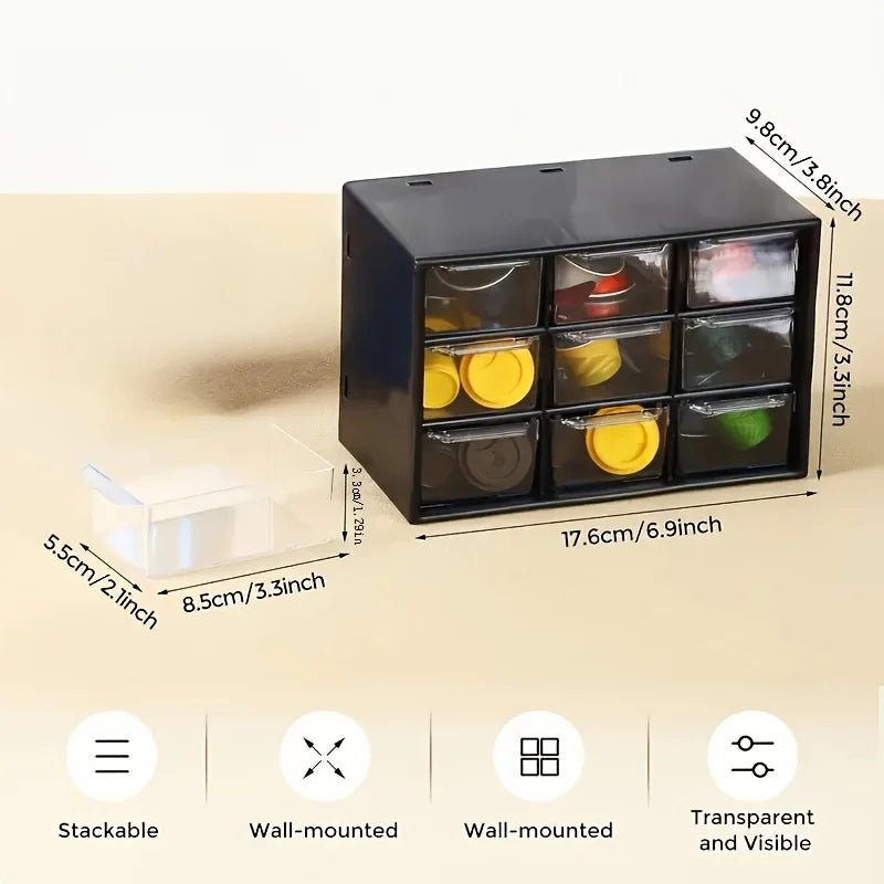 Multi - Grid Desktop Drawer Organizer for Jewelry and Cosmetics - The Reset Cart