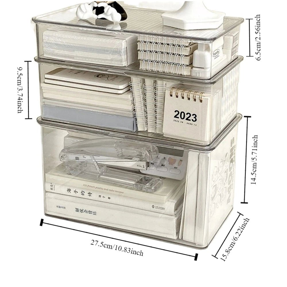 Transparent PET Desktop Storage Drawer Organizer Box - The Reset Cart