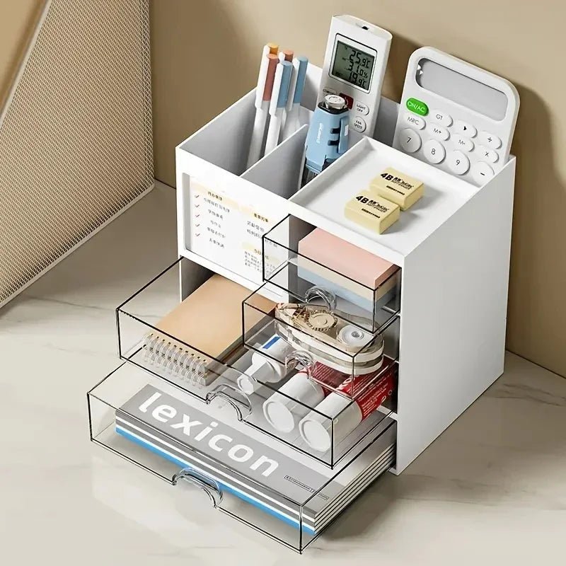 Desktop Drawer Organizer with Partitioned Stationery Storage - The Reset Cart
