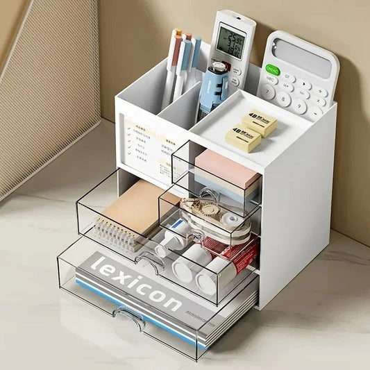 Desktop Drawer Organizer with Partitioned Stationery Storage - The Reset Cart