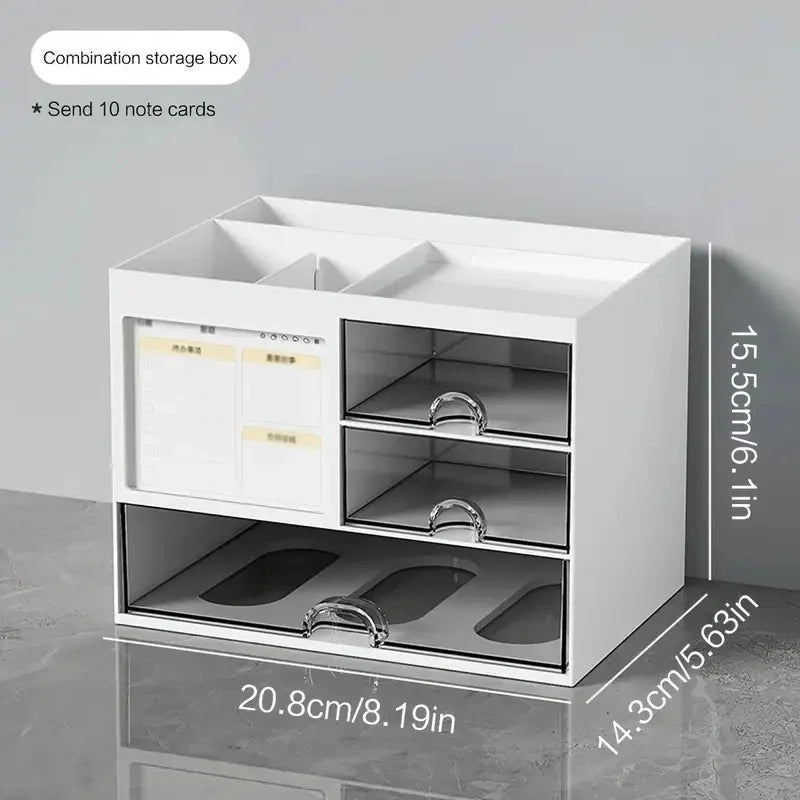 Desktop Drawer Organizer with Partitioned Stationery Storage - The Reset Cart