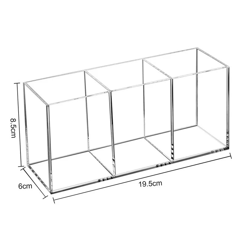 Clear Acrylic Desktop Organizer for Makeup Brushes and Pens - The Reset Cart