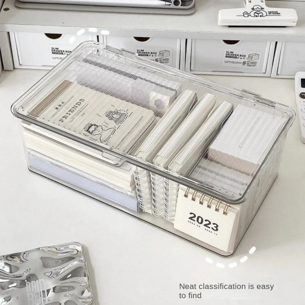 Transparent PET Desktop Storage Drawer Organizer Box - The Reset Cart