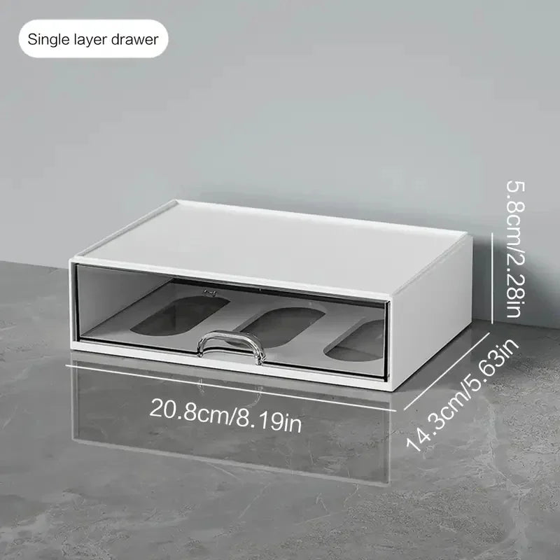 Desktop Drawer Organizer with Partitioned Stationery Storage - The Reset Cart