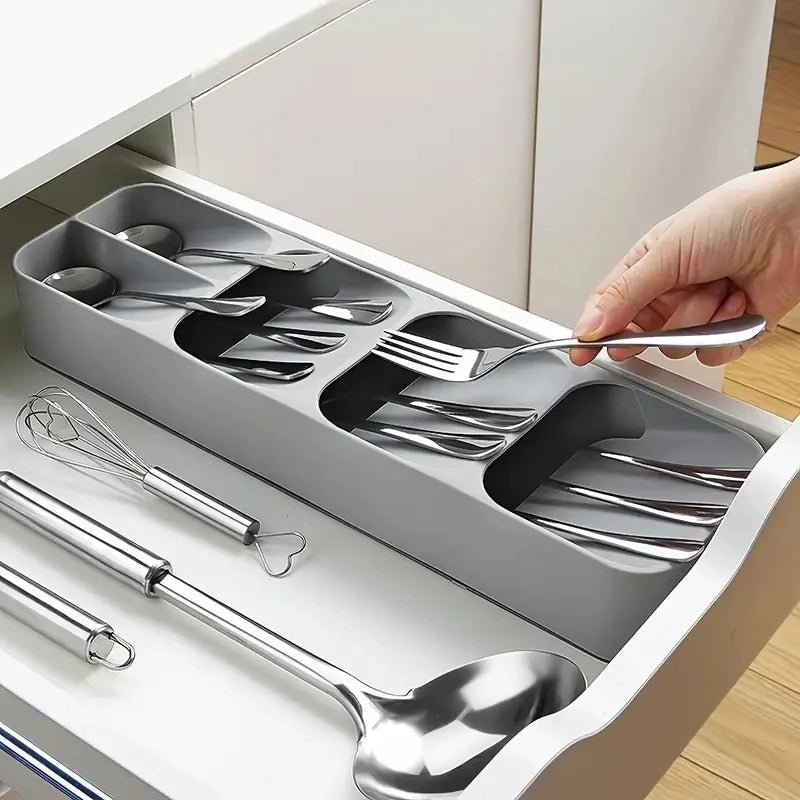Angled Cutlery Organizer Tray for Kitchen Drawers - The Reset Cart