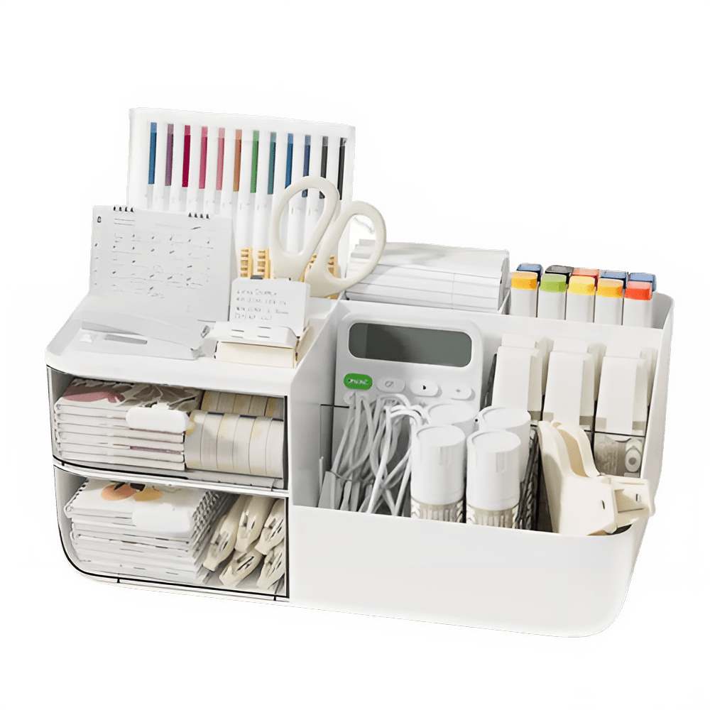 Divided Drawer Desktop Organizer for Stationery and Office Supplies - The Reset Cart